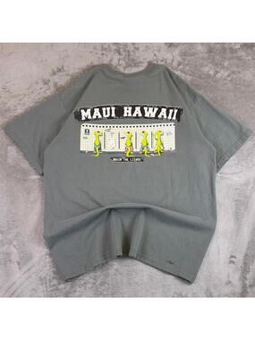 VTG Y2K 2005 The Duck Company Maui Hawaii Drain The Lizard T-Shirt Mens L